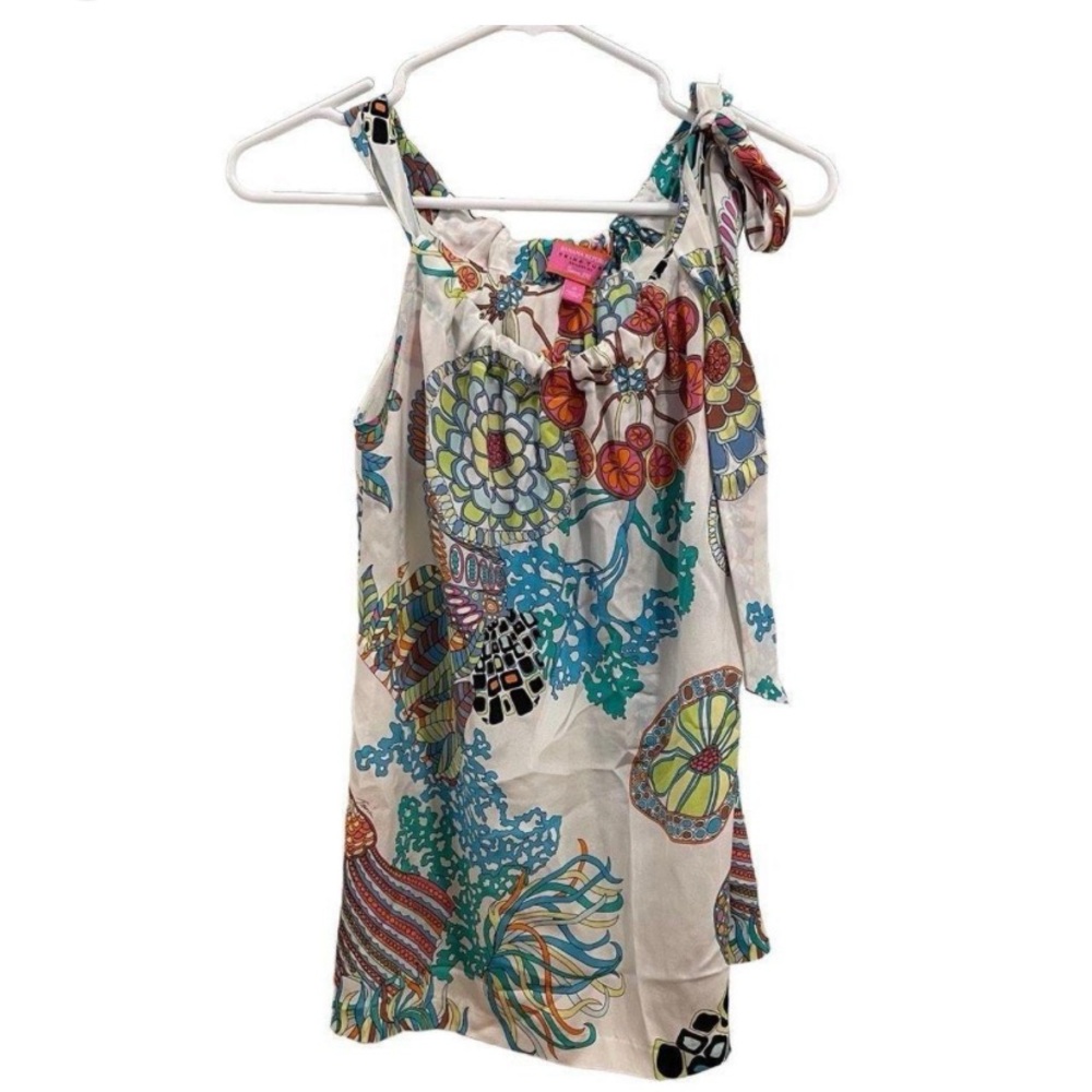 Trina Turk / Banana Republic collab tie-neck sleeveless top, size 10